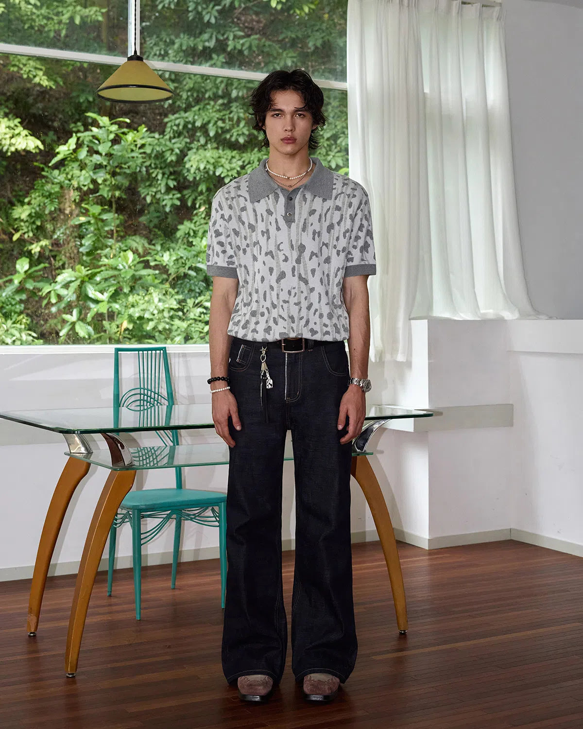 ZHABUXIAO Selvedge Straight Leg Retro Denim Jeans YKK Zipper Black
