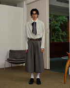 ZHABUXIAO Plaid Lyocell Linen Hidden Placket Long Sleeve Shirt Black and White Plaid