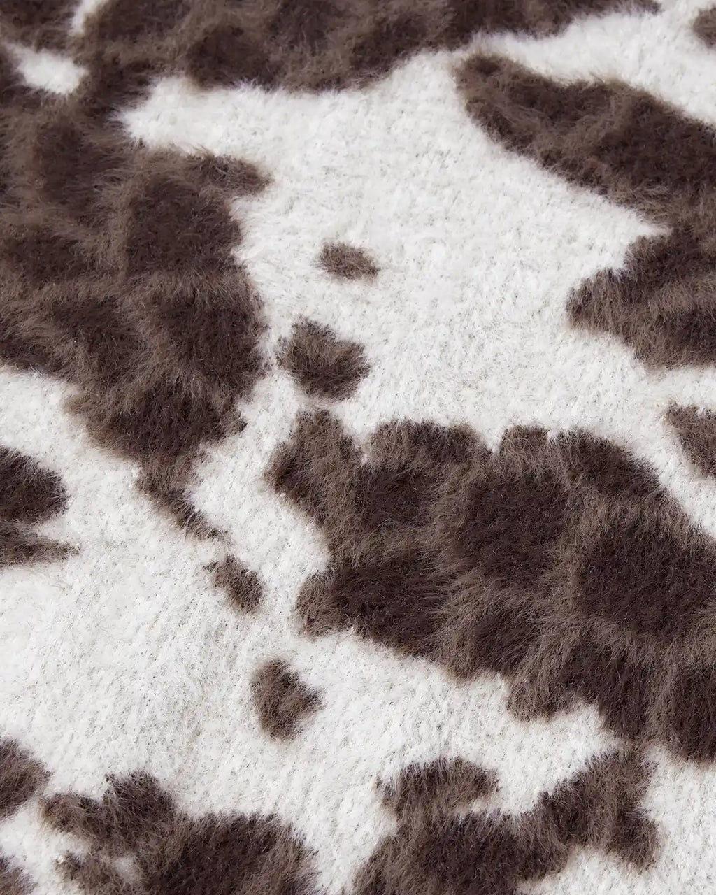 ZHABUXIAO Cow Pattern V Neck Layering Knit Sweater Vest Cow Print