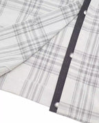 ZHABUXIAO 2-in-1 Plaid Lightweight Contrast Casual Jacket Blue Plaid