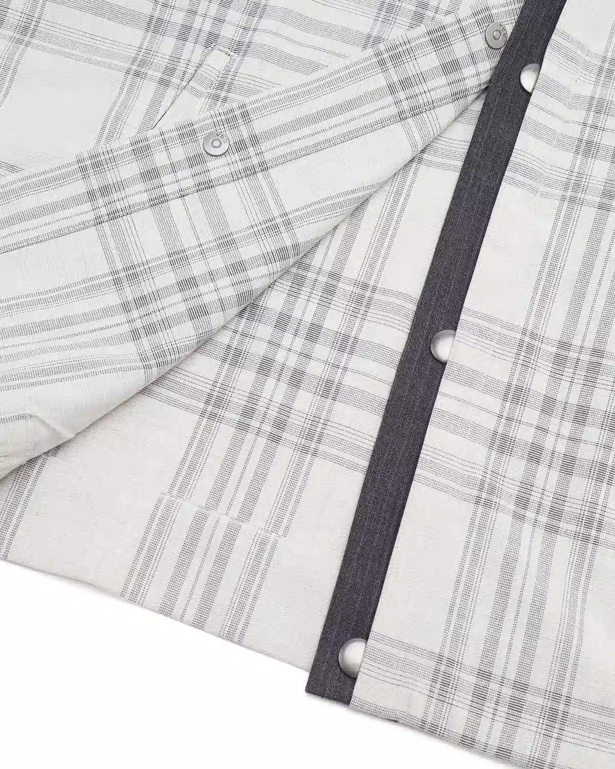 ZHABUXIAO 2-in-1 Plaid Lightweight Contrast Casual Jacket Blue Plaid