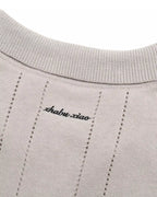 ZHABUXIAO 2-in-1 Striped Mesh Hemp Cotton Breathable Polo Shirt Black & Gray White