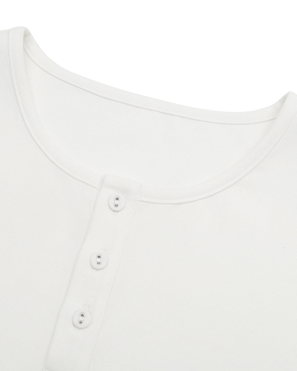 ZHABUXIAO Embroidered Ribbed Elastic Slim Henley Tank Top Black & White