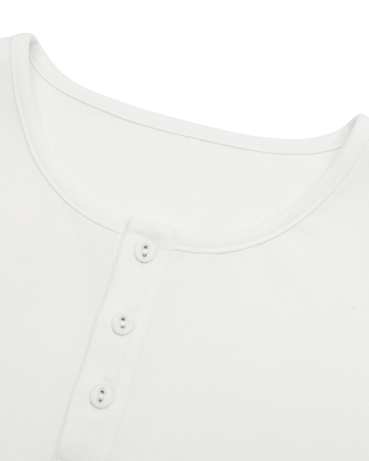 ZHABUXIAO Embroidered Ribbed Elastic Slim Henley Tank Top Black & White