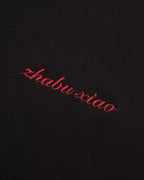 ZHABUXIAO Embroidered Ribbed Elastic Slim Henley Tank Top Black & White