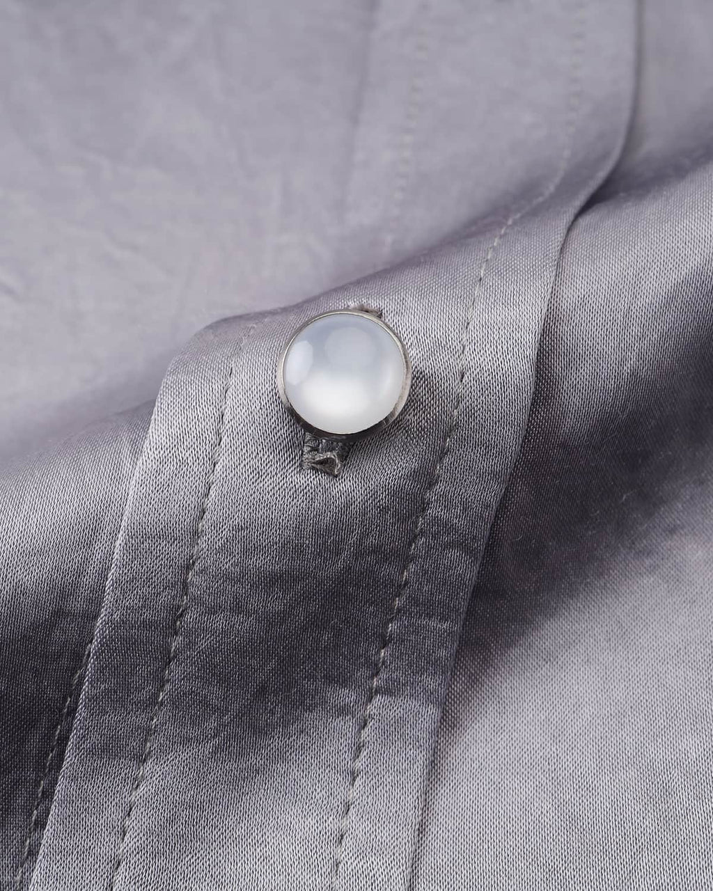ZHABUXIAO Elegant Crinkled Acetate Satin Long Sleeve Shirt Dusty Purple