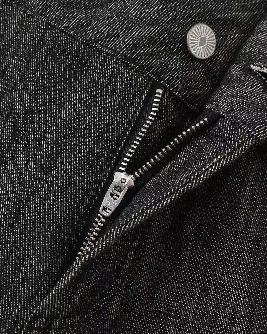 ZHABUXIAO Double Waist Multi Pocket Tough Wide Denim Jeans Black