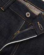 ZHABUXIAO Selvedge Straight Leg Retro Denim Jeans YKK Zipper Black