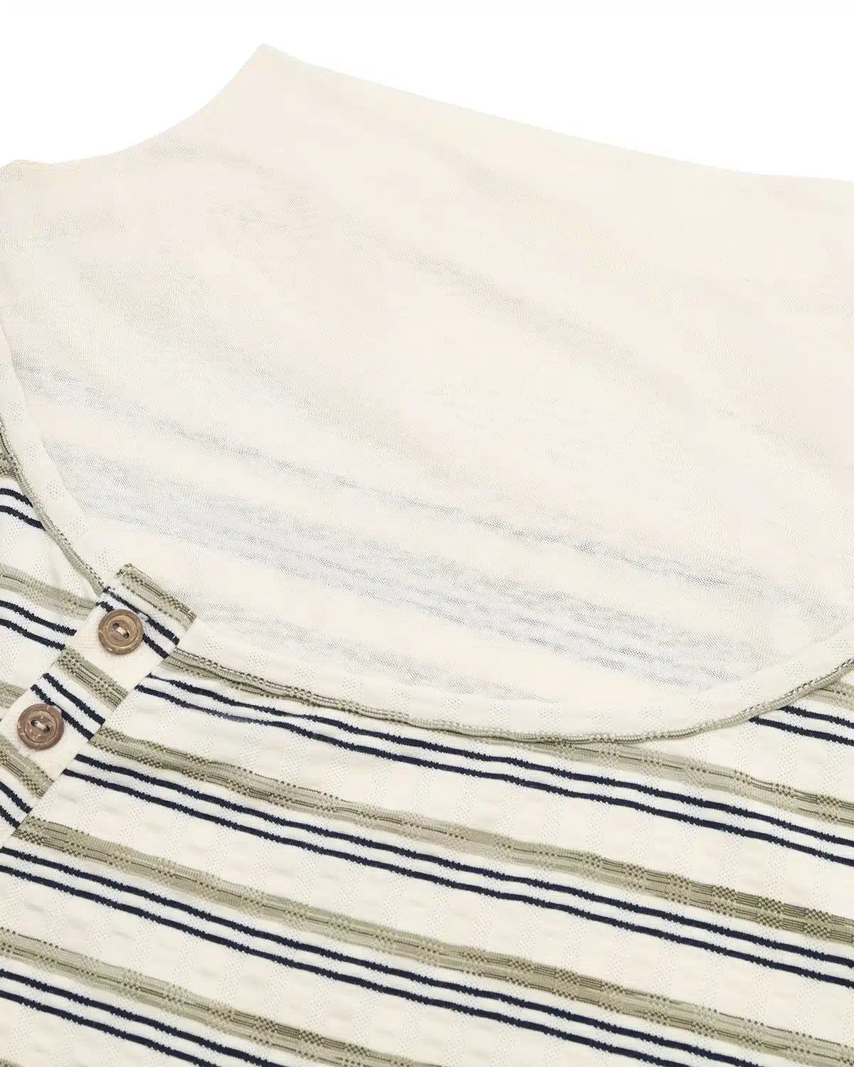 ZHABUXIAO Deconstructed Striped Lyocell Linen Knit T-Shirt Light Green
