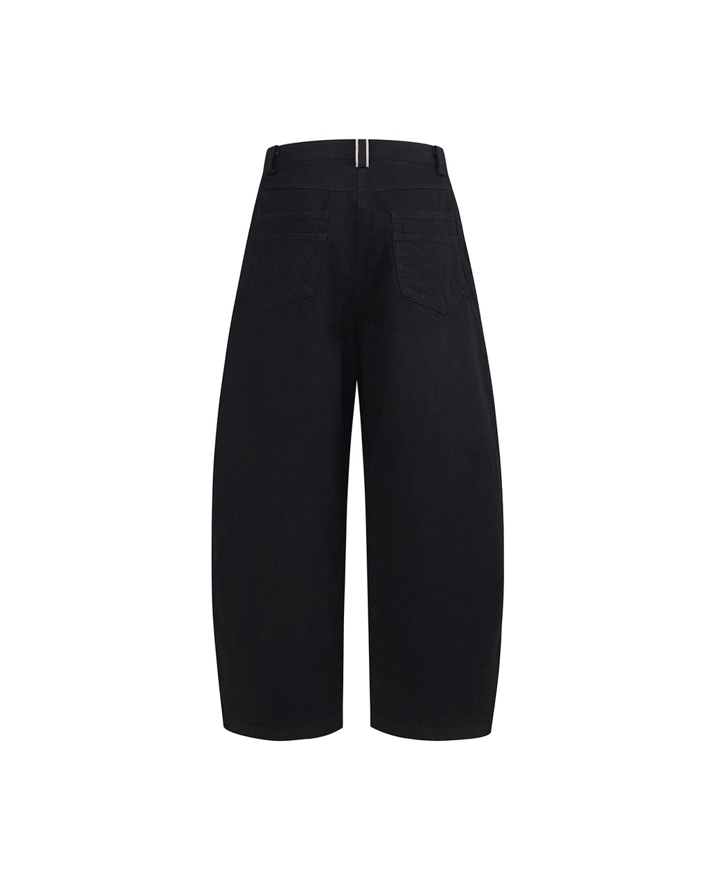 ZHABUXIAO Selvedge Red Line Double Pocket Curved Wide Jeans Black