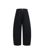 ZHABUXIAO Selvedge Red Line Double Pocket Curved Wide Jeans Black