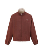 ZHABUXIAO Ramie Tencel Drawstring Adjust Casual Jacket Mahogany
