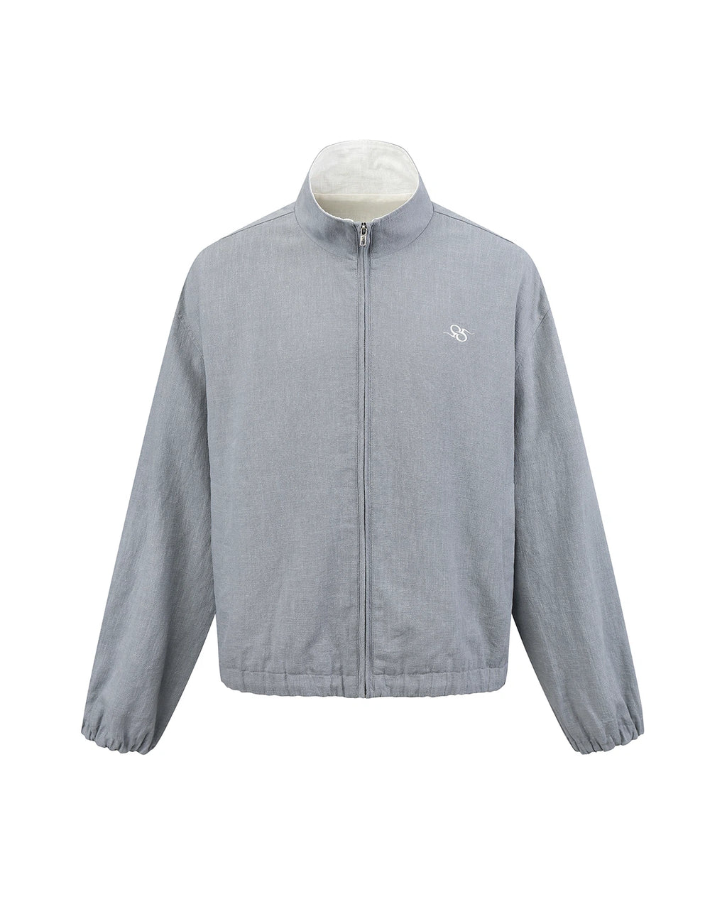 ZHABUXIAO Ramie Tencel Drawstring Adjust Casual Jacket Light Blue