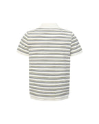 ZHABUXIAO Deconstructed Striped Lyocell Linen Knit T-Shirt Light Green