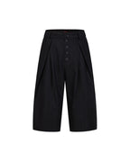 ZHABUXIAO Striped Ankle-Length Straight Belted Dress Pants Black