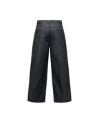 ZHABUXIAO Pleated Wool Blend Straight Leg Raw Denim Jeans YKK Blue