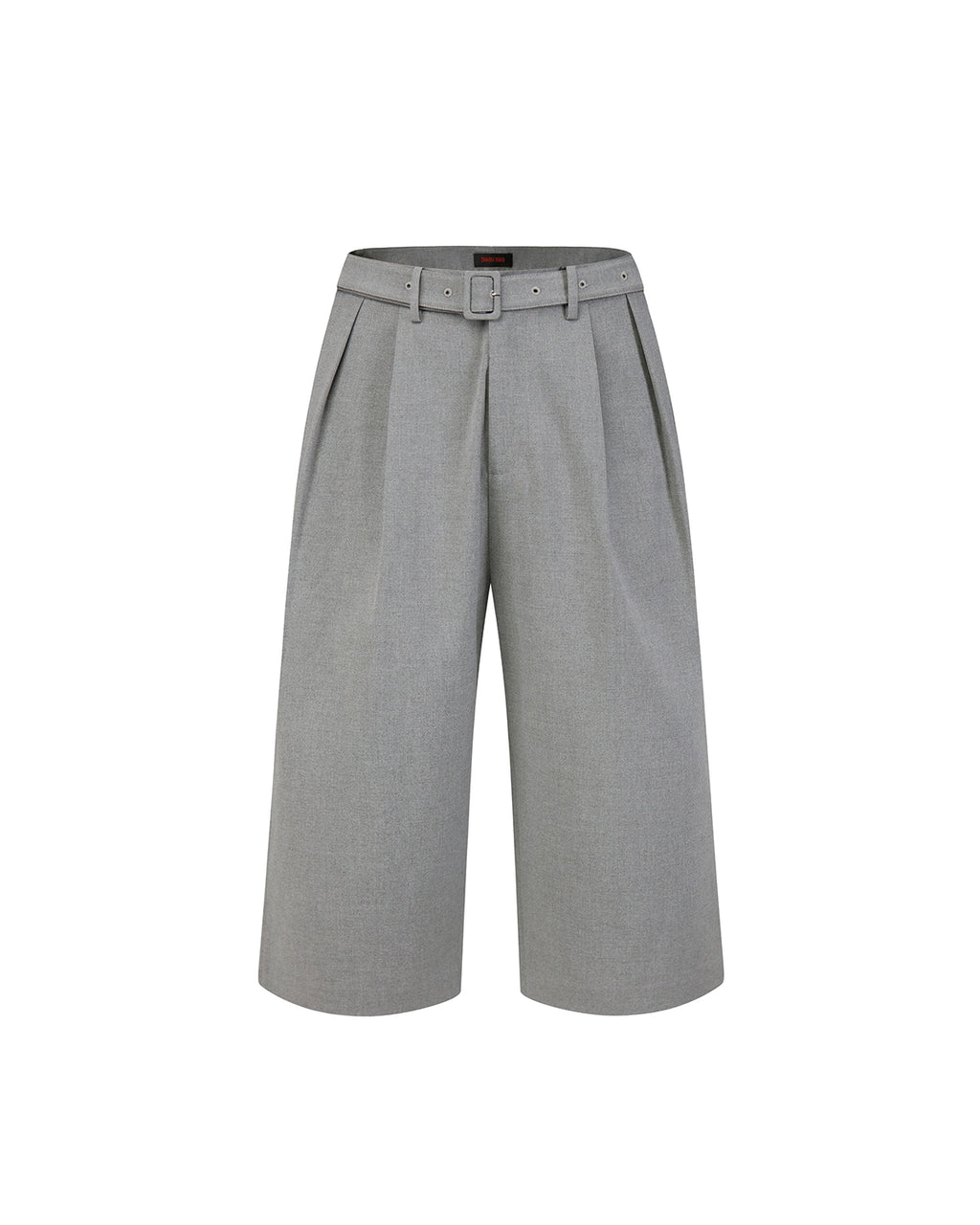 ZHABUXIAO Wool Blend Capri Straight Belted Tailored Dress Pants Gray & Khaki