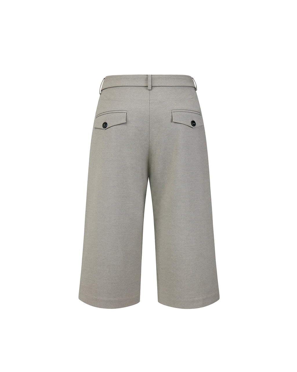 ZHABUXIAO Wool Blend Capri Straight Belted Tailored Dress Pants Gray & Khaki