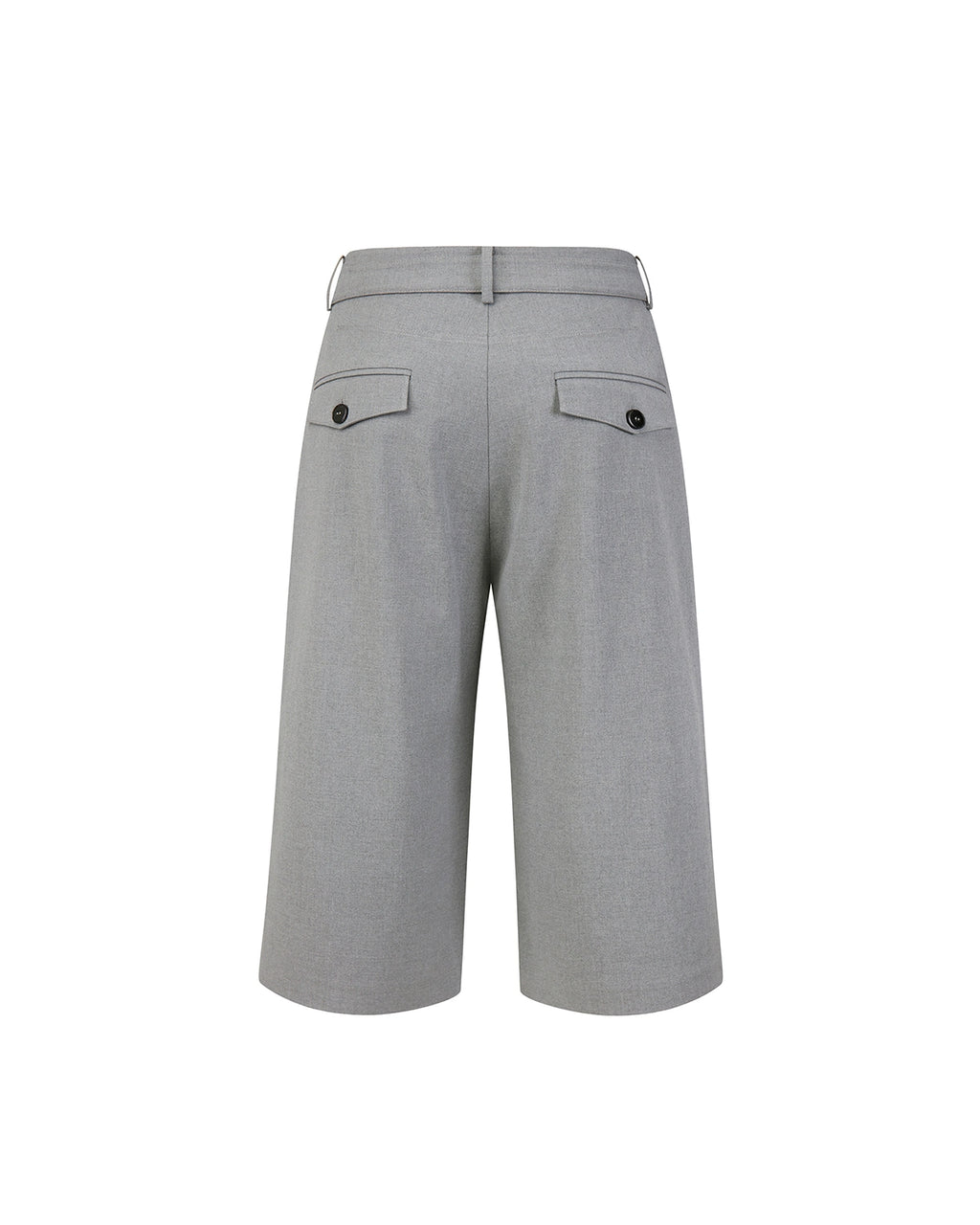 ZHABUXIAO Wool Blend Capri Straight Belted Tailored Dress Pants Gray & Khaki