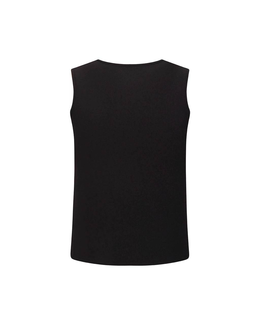 ZHABUXIAO Embroidered Ribbed Elastic Slim Henley Tank Top Black & White