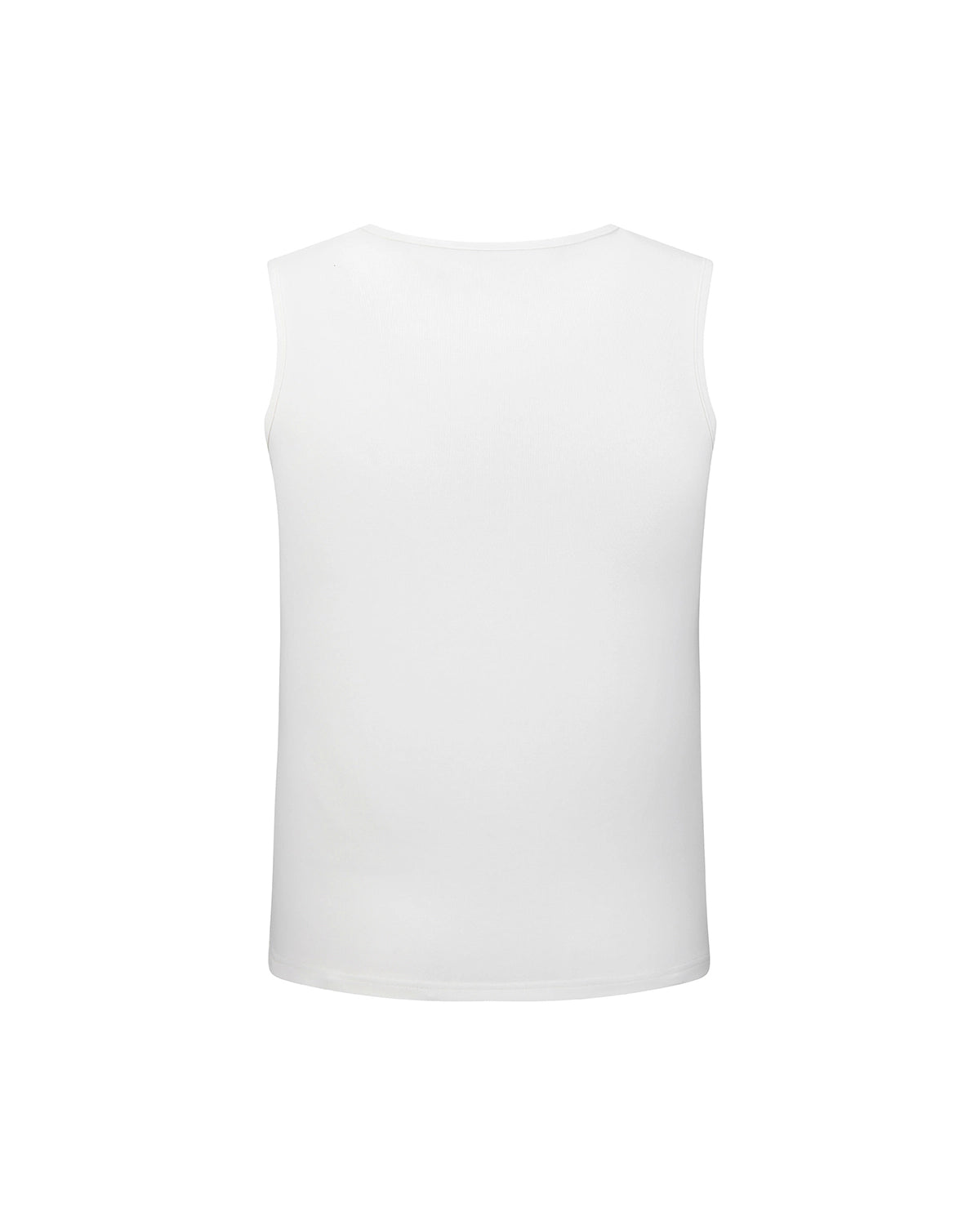ZHABUXIAO Embroidered Ribbed Elastic Slim Henley Tank Top Black & White