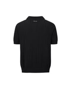 ZHABUXIAO 2-in-1 Striped Mesh Hemp Cotton Breathable Polo Shirt Black & Gray White